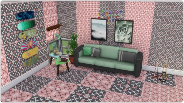  Annett`s Sims 4 Welt: Carpet and Wallpaper Geometrics