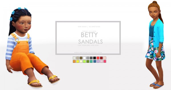  Onyx Sims: TH Betty T Strap Sandals