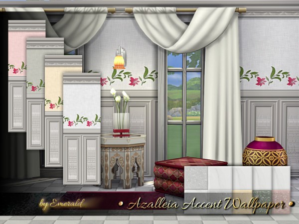  The Sims Resource: Azalleia Accent Wallpaper by emerald