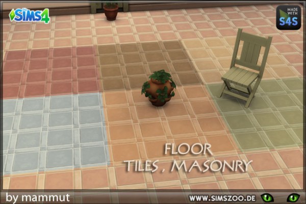  Blackys Sims 4 Zoo: Terracotta floor 1 by mammut