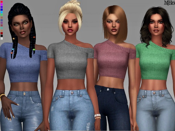 The Sims Resource: Clarita Tops by Margeh-75 • Sims 4 Downloads