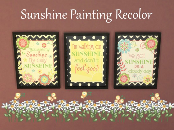  The Sims Resource: Sunshine Painting Recolor by Rosannep
