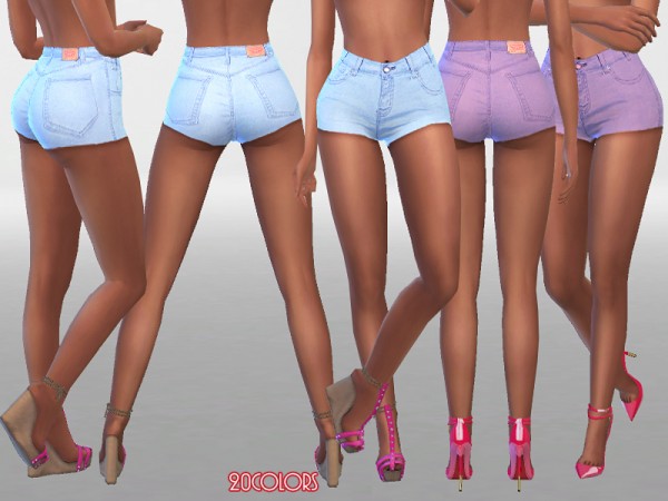  The Sims Resource: Summer Denim Shorts 021 by Pinkzombiecupcakes