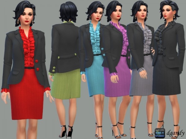  The Sims Resource: Business Suit with Ruffles by dgandy