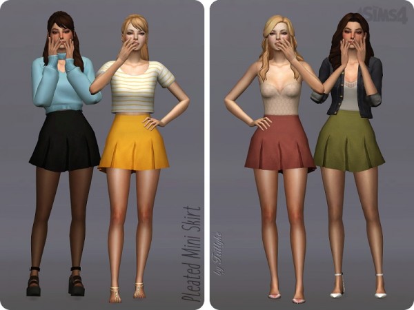  The Sims Resource: Pleated Mini Skirt by Trillyke
