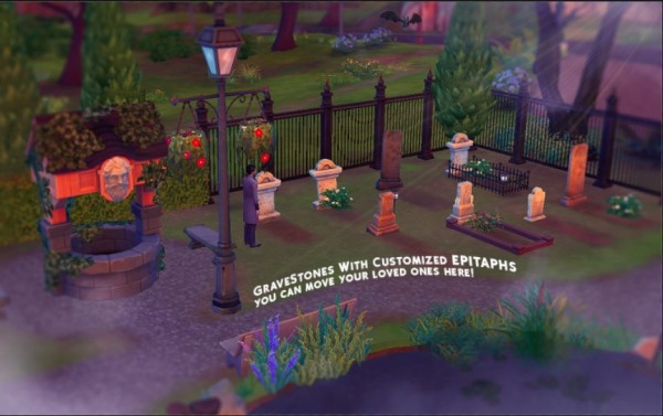  Mod The Sims: Graveyard   Cemetery Midnight Hollow Graveyard by MySimsFever