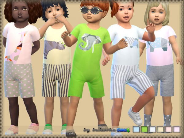  The Sims Resource: Overalls Baby Safari by bukovka