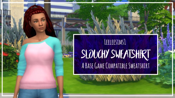  Simsworkshop: Slouchy Sweatshirt by leeleesims1