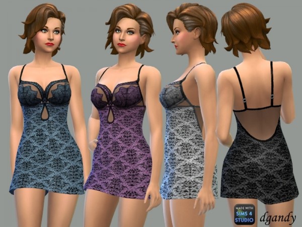  The Sims Resource: Shortie Nightgown by dgandy