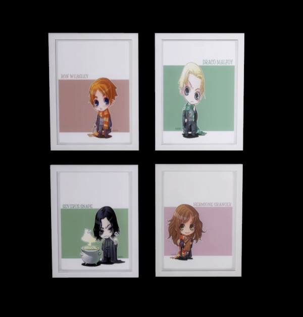  Liily Sims Desing: Art Wall Harry Potter Cute Collection