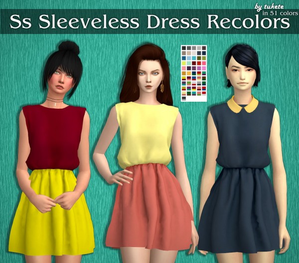  Tukete: Sleeveless Dress Recolors