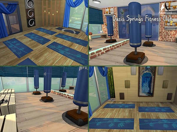  The Sims Resource: Oasis Springs Fitness Center (No CC) by AvenicciX