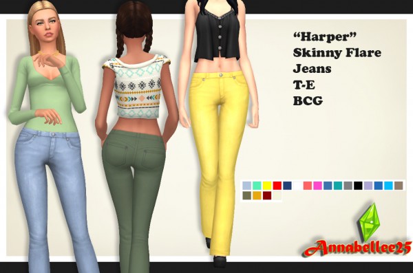  Simsworkshop: Harper Jeans by Annabellee25