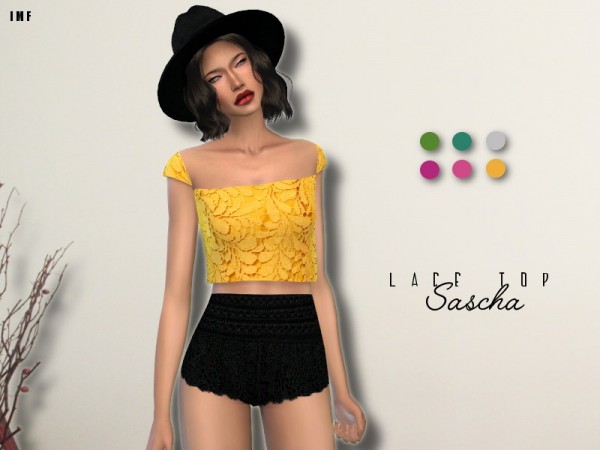  The Sims Resource: Lace Top   Sascha by IzzieMcFire