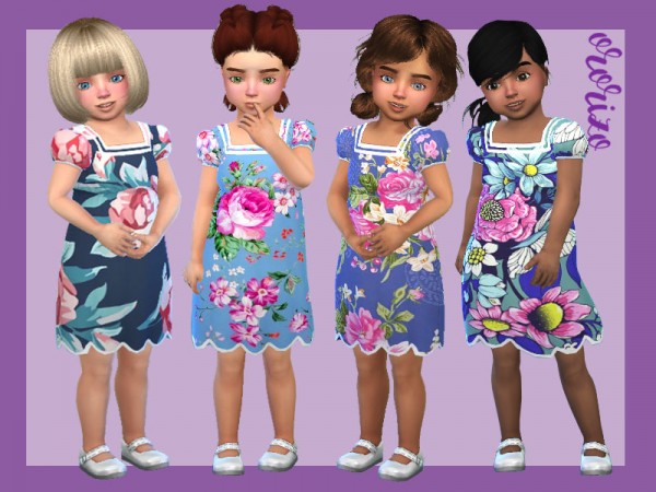  The Sims Resource: Flower Dress Toddler by Ororizo