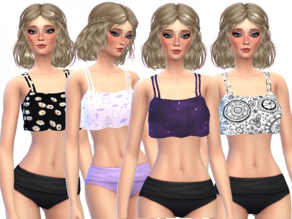  The Sims Resource: Themed Swim Top by Wicked Kittie