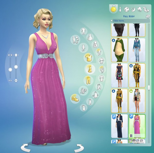  Mod The Sims: Hot Pink Formal Evening Gown by Charelton