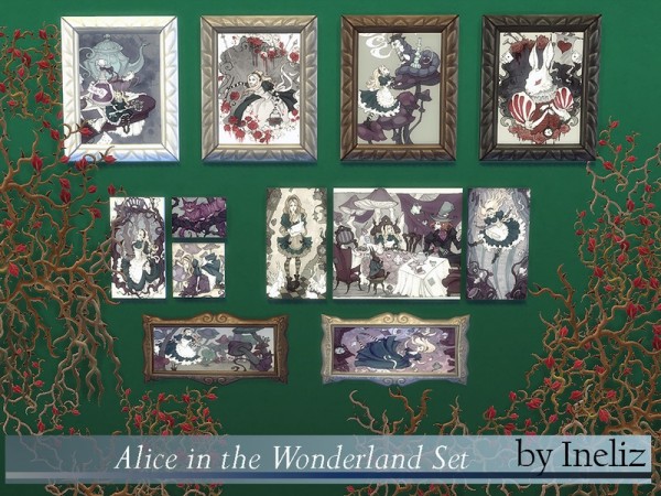  The Sims Resource: Alice in the Wonderland Set by Ineliz