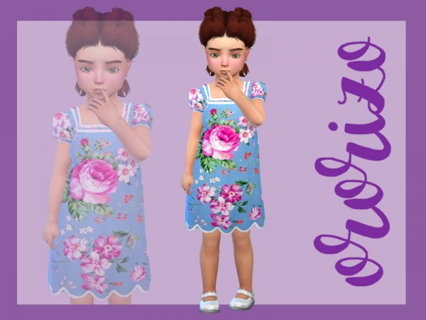  The Sims Resource: Flower Dress Toddler by Ororizo