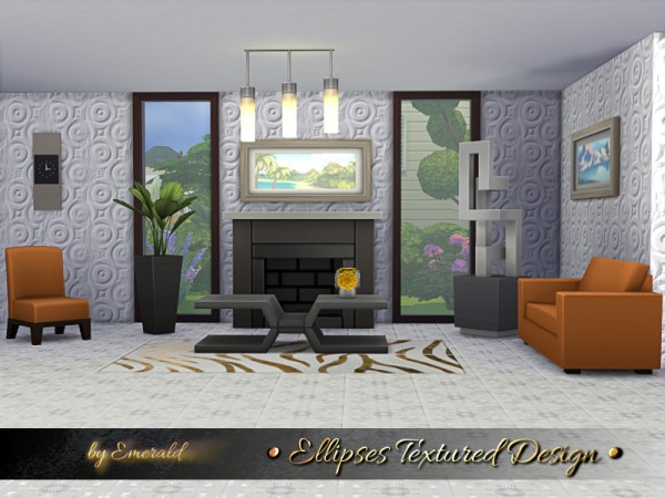  The Sims Resource: Ellipses Textured Design walls by emerald