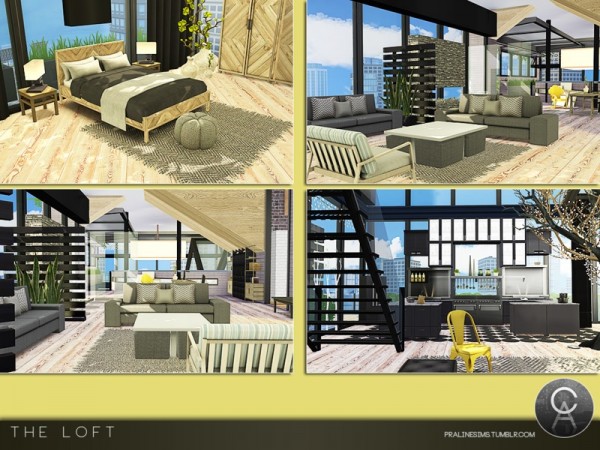  The Sims Resource: The Loft house by Pralinesims