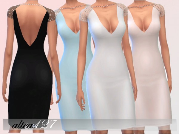  The Sims Resource: Elegant cocktail dress by Altea127