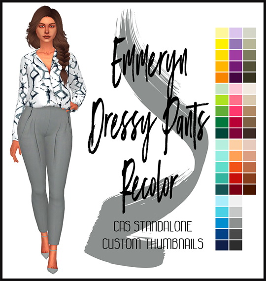  Simsworkshop: Emmeryn Dressy Pants Recolored by Sympxls