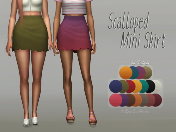  Trillyke: Scalloped Mini Skirt