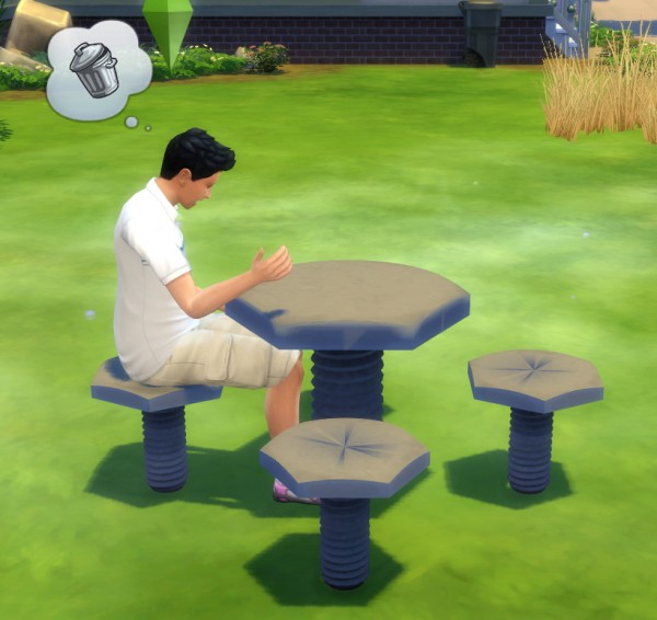  Simsworkshop: Bolts For Nuts Table and Chair by BigUglyHag