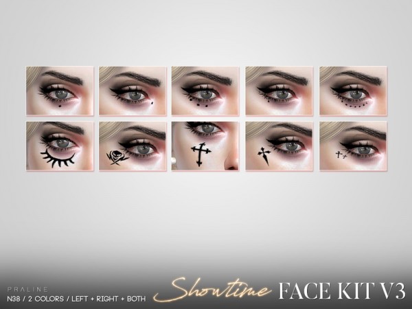  The Sims Resource: Showtime Face Kit V3 / N38 by Pralinesims