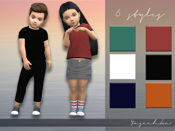  The Sims Resource: Toddler Basic T shirt by Yasechka