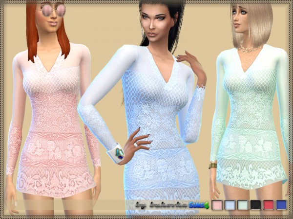  The Sims Resource: Lace Dress by bukovka
