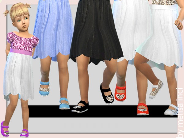  The Sims Resource: Toddler Sequin Detail Shoes by melisa inci