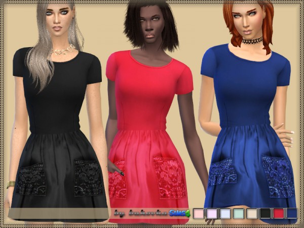  The Sims Resource: Dress Lacy Pockets by Bukovka