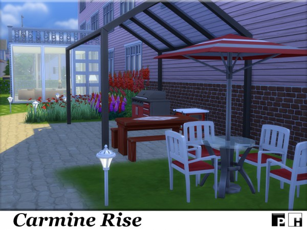  The Sims Resource: Carmine Rise house by Pinkfizzzzz