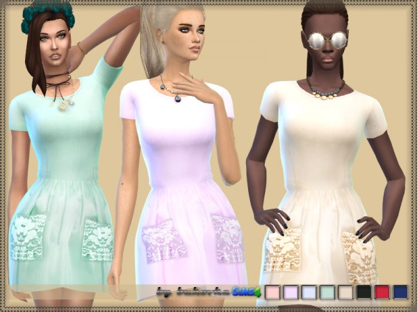  The Sims Resource: Dress Lacy Pockets by Bukovka