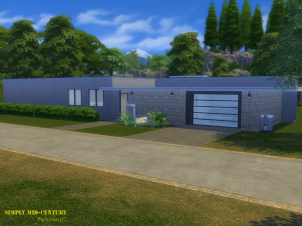  The Sims Resource: Simply Mid Century house by ArchitectTC