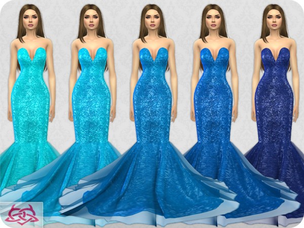  The Sims Resource: Wedding Dress 8 recolor 1 by Colores Urbanos