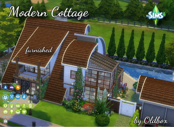  All4Sims: Modern Cottage by Oldbox