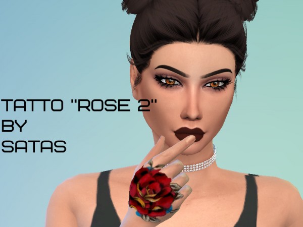  The Sims Resource: Tattoo Rose 2 by Satas