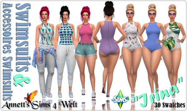  Annett`s Sims 4 Welt: Swimsuits and Accessoires Swimsuits Irina