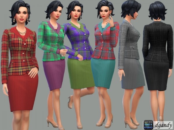  The Sims Resource: Business Suit with Plaid Jacket by dgandy