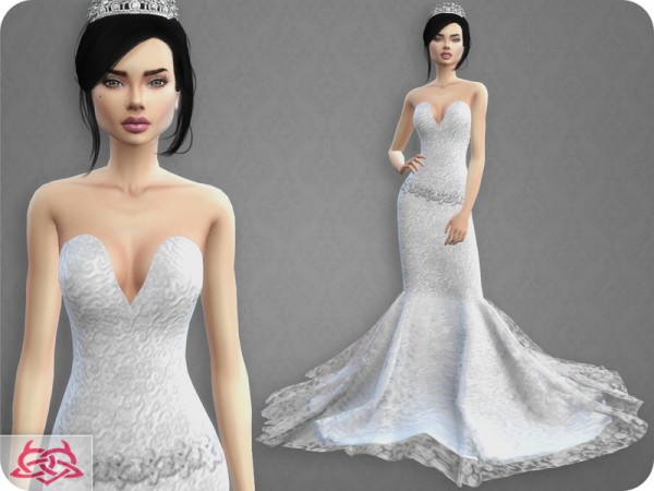  The Sims Resource: Wedding Dress 8 recolor 4 by Colores Urbanos