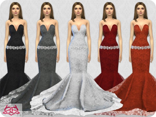  The Sims Resource: Wedding Dress 8 recolor 4 by Colores Urbanos