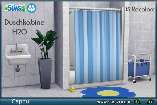  Blackys Sims 4 Zoo: Shower cabin H2O by Cappu