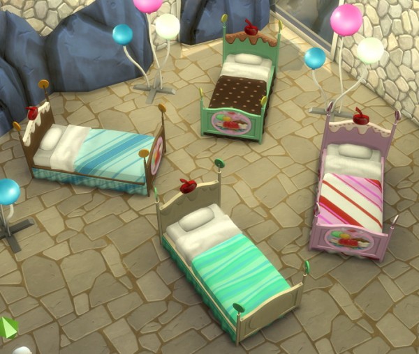  Simsworkshop: Katy Perry Candy toddler bed by BigUglyHag