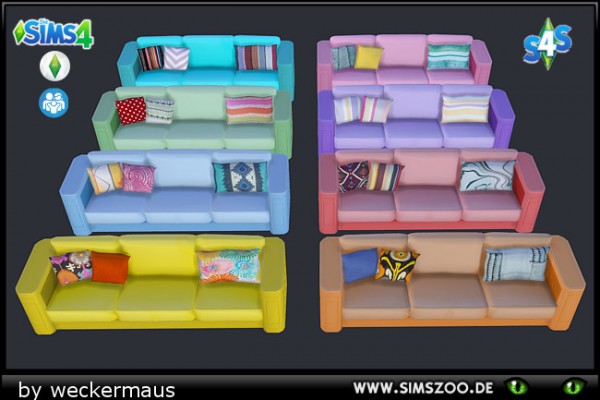  Blackys Sims 4 Zoo: Sunshine Sofa by weckermaus