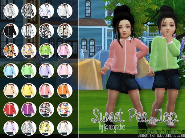  The Sims Resource: Sweet Pea Top by simtographies