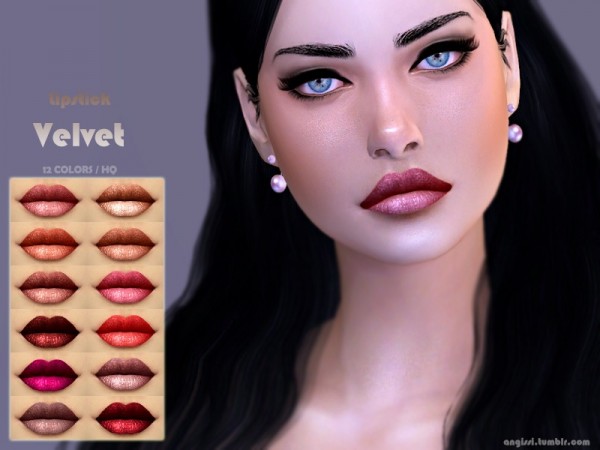  The Sims Resource: Lipstick Velvet by ANGISSI