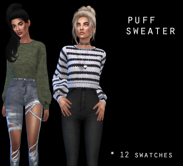  Leo 4 Sims: Puff Sweater